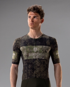   Koszulka rowerowa kolarska z krótkim rękawem BIANCHI TECH GRAVEL