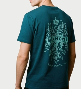 Koszulka BIANCHI LOGO lifestyle - celeste